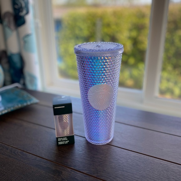 Unicorn Starbucks Iridescent Bling Studded Starbucks Venti Tumbler & Key Chain - Picture 11 of 13